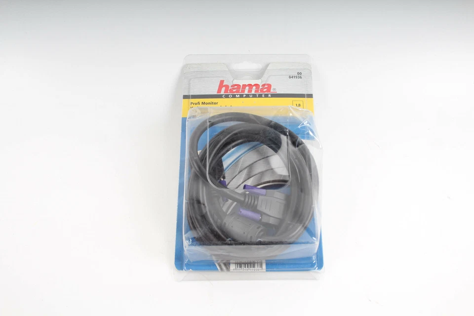 Hama VGA Monitor Kabel 15 pol HDD Stecker 15 pol. HDD Kupplung 1,8 m - Bild 1 von 1