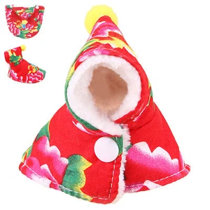 1pc Winter Pet Bird Hooded Coat Bird Parrot Costume Cloak Bird Warm Clothes - Picture 1 of 13