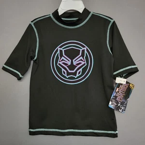 Marvel Black Panther Swims Shirt Boys Toddler XS UPF +50 UV Lightweight Stretch - Picture 1 of 11