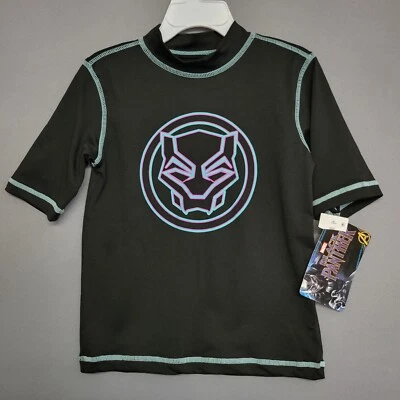 Camisa de baño Marvel Black Panther niños pequeños XS UPF +50 UV ligera elástica Foto 1 de 4