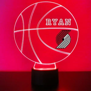 Portland Trail Blazers Luz Nocturna - Personalizada GRATIS - LED Lámpara Ventilador Deportivo - Imagen 1 de 11