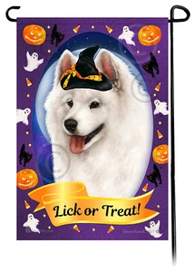 Halloween Garden Flag - Samoyed - Picture 1 of 1