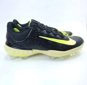 Nike Alpha Huarache Elite 4 Low MCS Baseball Black/Lime FV6096-001 Men Size 11.5 - Picture 1 of 5