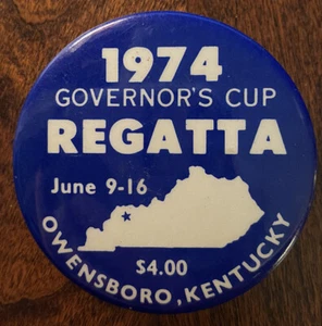 VINTAGE LOT OF 2 1974 GOVERNOR'S CUP REGATTA OWENSBORO HYDROPLANE RACING PIN - Picture 1 of 6