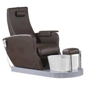 Kosmetikstuhl Fußpflegestuhl Kosmetikliege Wellnesss Azzurro 016 Braun - Bild 1 von 7