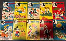 Walt Disney's Comics Lot of 10 Micky Maus German Books 1974 Vintage RARE