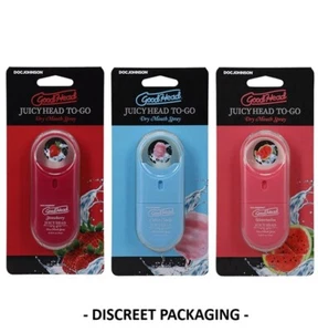 Doc Johnson Good Head Juicy To Go Dry Mouth Spray 3 Flavours DISCREET P&P - Picture 1 of 7