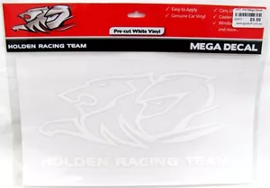 62817 HOLDEN RACING TEAM HRT WHITE MEGA DECAL LOGO AND WORDS CAR STICKER - Picture 1 of 2