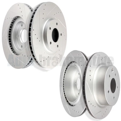 FRONT AND REAR DISCS BRAKE ROTORS FOR EX35 EX37 G35 QX50 M35 350Z 370Z MAXIMA - Imagem 1 de 4