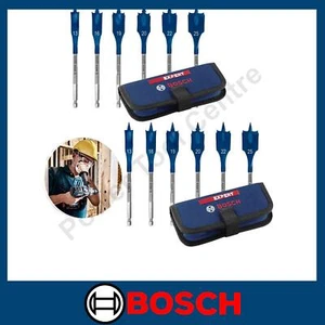 Bosch EXPERT 12 Piece Self Cut Speed Flat Wood Drill Bit Hex Shank 13-25mm Bits - Picture 1 of 6