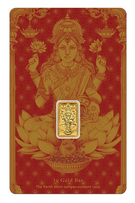 2025 Australia Perth Mint Diwali 1 Gram Gold Bar In Assay Card - Image 1 of 4