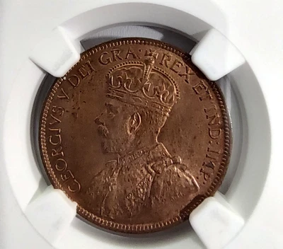 Canada NGC UNC George V 1915 Large Cent   KM-21 - Image 1 of 3