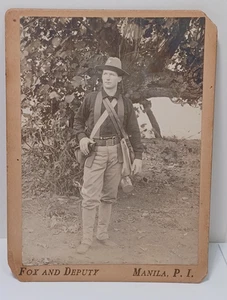 1890's Cabinet Card Manila United States Fox and Deputy Manila P. I. RRP 486 - Picture 1 of 4