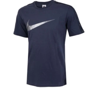 NIKE MENS REPEAT SWOOSH LOGO T-SHIRT BLUE - Picture 1 of 1