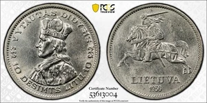 Lituania 1936 10 litu graduación profesional MS61 escaso - Imagen 1 de 3