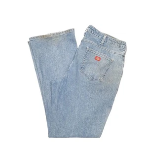 DICKIES Casual Jeans Bootcut Fit Blue Denim Trousers Womens Stretch UK14 - Picture 1 of 7