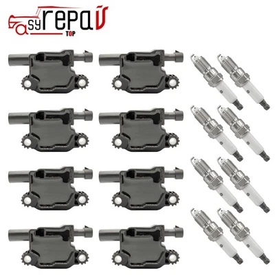 8X Ignition Coil+Iridium Spark Plug For 2004-2013 GMC Sierra 1500   - Image 1 of 4