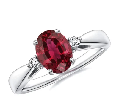 Incredibile anello con pietre preziose rubino rosso naturale in argento... - Immagine 1 di 4