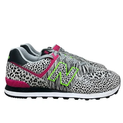 Zapatillas Mujer New Balance 574 12 Leopardo Estampado Cebra Rosa Lima Retro WL574ANA Foto 1 de 4
