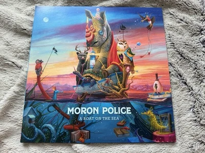 Moron Police A Boat On The Sea Blue Vinyl LP Used Mint - Image 1 of 3