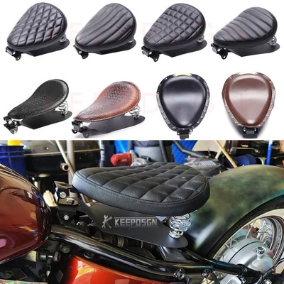 Solo Seat Front Driver Seat + Springs For Yamaha V Star 250 650 1100 1300 Bobber - Image 1 of 4