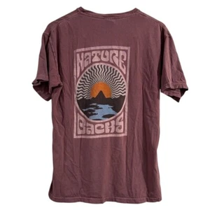 Nature Backs Sublime Nova Maroon Graphic T-Shirt Short Sleeve M Gorpcore Hiking - Picture 1 of 13