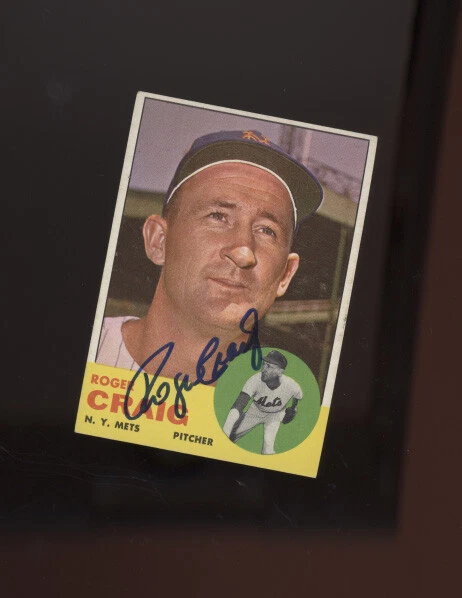 Roger Craig New York Mets signed 1963 Topps  card Beckett auth  EX - Image 1 of 1