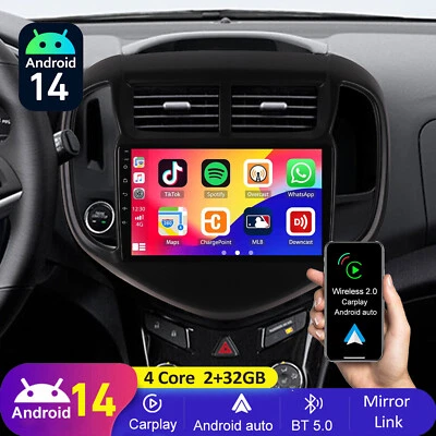 Carplay For Chevrolet Aveo Sonic 2017-2020 Android 14 Car GPS Stereo Radio 2+32G - Image 1 of 4