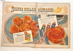 Bisquick Vintage Print Ad 1952 Silver Dollar Pancakes Karo Syrup 21x14 In - Picture 1 of 3