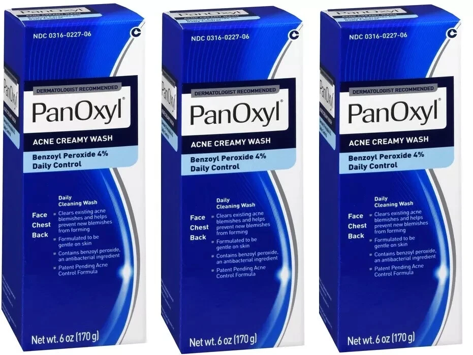 (Lot of 3) New PanOxyl Acne Creamy Wash Daily Control 6oz each, Exp 12/26 - Image 1 of 1
