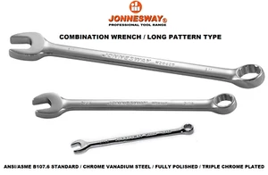 Jonnesway Metric 12 Pt Combination Wrench SAE & MM Long Pattern Type Ansi/Asme   - Picture 1 of 58