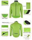 Men Flo Green Cycling/Running Rain Jacket High Vis Breathable Wind/Waterproof
