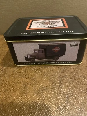 Harley Davidson 1930 Chevy Delivery Truck dime bank 1/43 Ltd. Ed. in Tin Box NIB - Image 1 of 4
