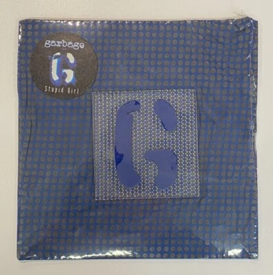 GARBAGE- STUPID GIRL VINYL 7" SINGLE BLUE CLOTH COVER UK 1996 SEALED - Image 1 of 2