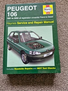 Haynes Manual Peugeot 106. 1991 To 2002 J Reg Onwards. Petrol & Diesel Hardback - Picture 1 of 1