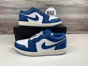 *Nike Air Jordan 1 LOW SE White Industrial Blue FN5214 141 Men's Sizes Shoes - Picture 1 of 10