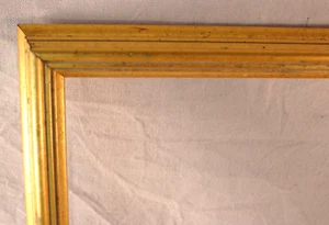 VINTAGE FITS 13 X 15" DEEP GOLD GILT PICTURE FRAME FINE ART WOOD COUNTRY LAYERED - Picture 1 of 23