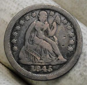1845 O Seated Liberty Dime - Picture 1 of 6