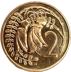 1967 New Zealand Proof 2 Cent Bronze Coin KM# 32 Lot C2-75 - Picture 1 of 4