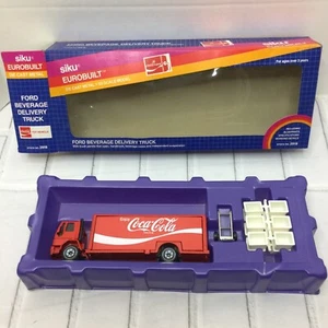 Siku EUROBUILT Coca Cola Ford Beverage Delivery Truck 1/55 Die Cast 2918 +Extras - Picture 1 of 12