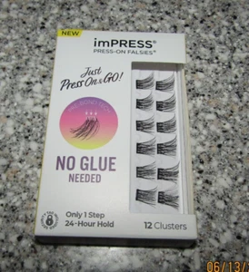 imPRESS Press-On Falsies Eyelash Clusters Minipack Sleek Natural NEW 91311 - Picture 1 of 1