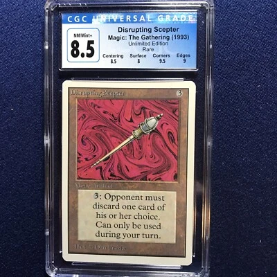 MTG Unlimited Disrupting Scepter CGC 8.5 NM/Mint+ (9.5 corners, 9 edges) 1993 - Image 1 of 2