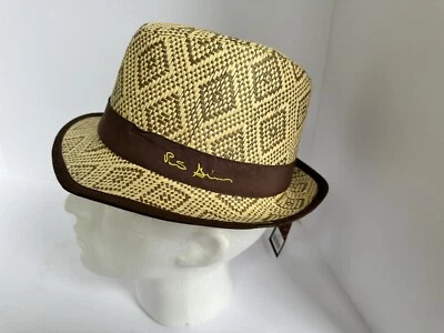 Peter Grimm Mens Fedora Woven Straw Hat size S/M New with Tags - Imagem 1 de 4