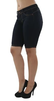 9Y142MB - Bermudas de mezclilla talla grande, levantamiento de glúteos, Levanta Cola Foto 1 de 4