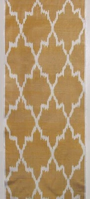 11 Yard HAND MADE UZBEK Natural SILK IKAT ADRAS FABRIC #9040 - Image 1 of 3