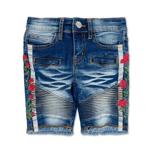 Haus of JR Ronn Indigo Denim Biker Shorts Kids 2T-6T Toddler Boys Girls - Picture 1 of 2