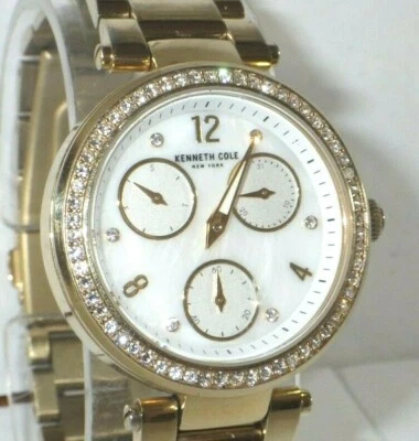 Женские многофункциональные часы Kenneth Cole KC50735008 с акцентом на кристалл с циферблатом MOP - Изображение 1 из 4