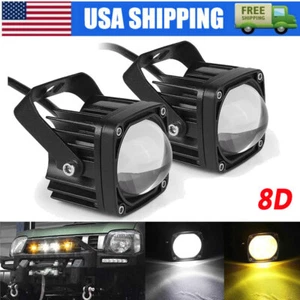 2X 2inch LED Work Light Spot Pods Fog Lamp Yellow White Offroad Driving SUV ATV - Picture 1 of 14