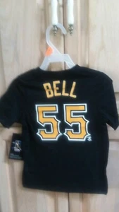 PITTSBURGH PIRATES #55 Bell T Shirt 4T Black New - Picture 1 of 3