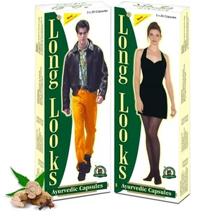 Long Looks Ayurvedic Capsule Increase Height Gain Herbal Supplement Pack of 2 - Picture 1 of 4